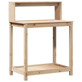 Vidaxx table d'empotage avec étagères 82,5x50x109,5 cm en bois de pin massif