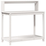 Vidaxx table d'empotage avec étagères 108x50x109,5 cm bois de pin massif blanc