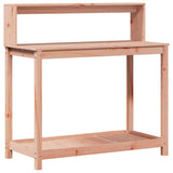 VidaXL table d'empotage avec étagères 108x50x109,5 cm bois de Douglas massif