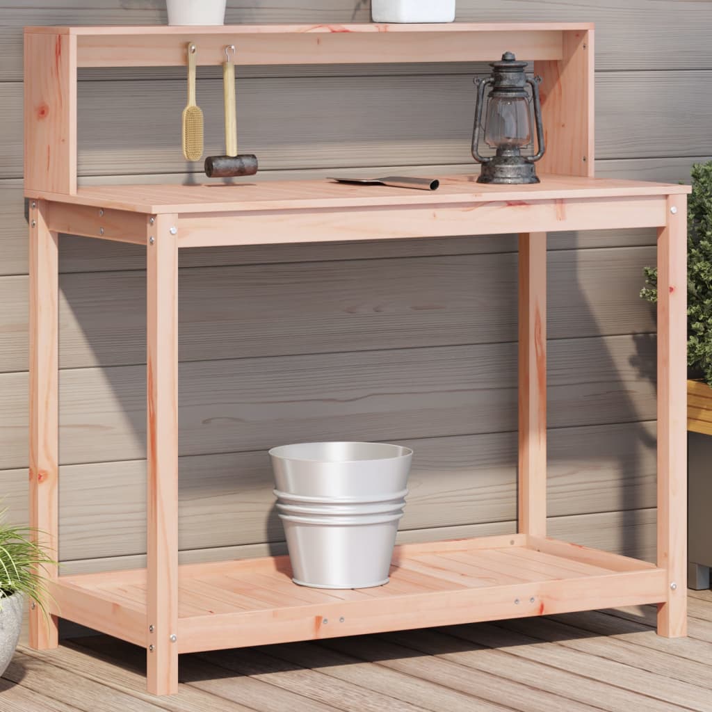 VidaXL table d'empotage avec étagères 108x50x109,5 cm bois de Douglas massif