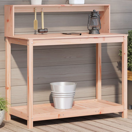 VidaXL table d'empotage avec étagères 108x50x109,5 cm bois de Douglas massif