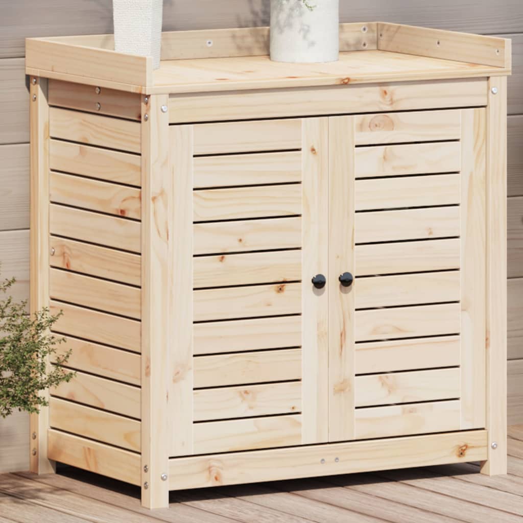 Vidaxx table d'empotage avec étagères 82,5x50x86,5 cm en bois de pin massif