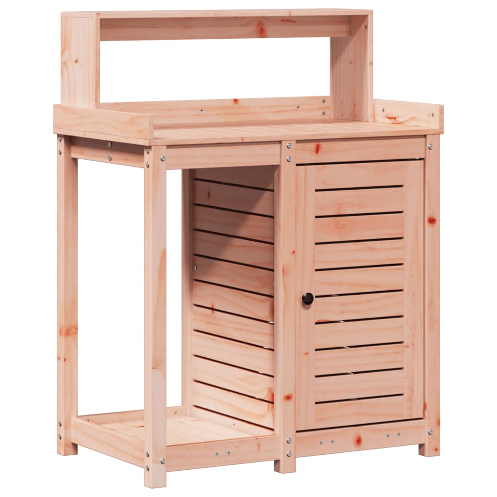 Vidaxx table d'empotage avec étagères 82,5x50x109,5 cm bois de Douglas massif