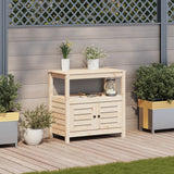 Vidaxx table d'empotage avec étagères 82,5x45x81 cm en bois de pin massif