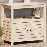 Vidaxx table d'empotage avec étagères 82,5x45x81 cm en bois de pin massif