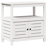Vidaxx table d'empotage avec étagères 82,5x45x81 cm bois de pin massif blanc