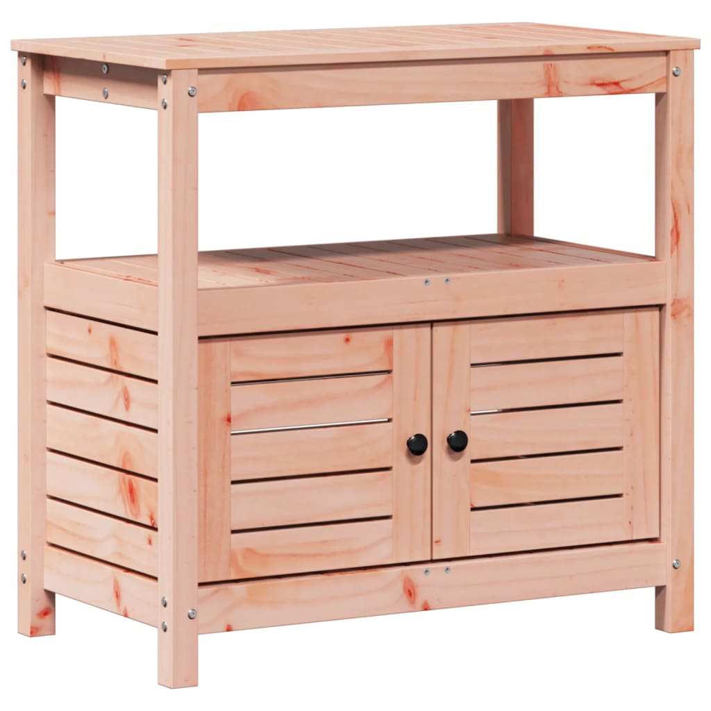 Vidaxx table d'empotage avec étagères 82,5x45x81 cm bois de Douglas massif