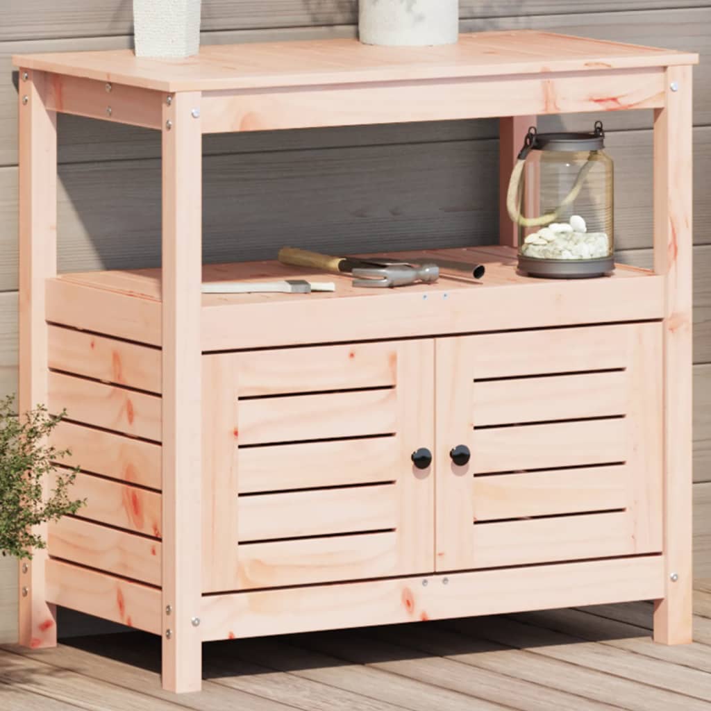 Vidaxx table d'empotage avec étagères 82,5x45x81 cm bois de Douglas massif