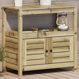 Vidaxx table d'empotage avec étagères 82,5x45x81 cm bois imprégné