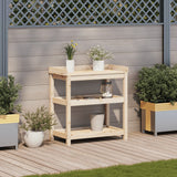 Vidaxx table d'empotage avec étagères 82,5x45x86,5 cm en bois de pin massif