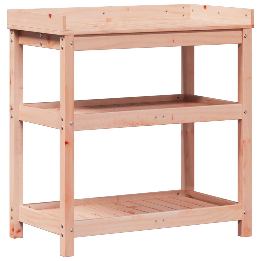 Vidaxx table d'empotage avec étagères 82,5x45x86,5 cm bois de Douglas massif