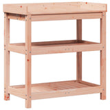 Vidaxx table d'empotage avec étagères 82,5x45x86,5 cm bois de Douglas massif