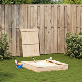 Vidaxl Sandbox con coperchio 111x111x19.5 cm Pine in legno di pino