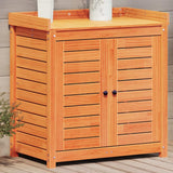 Vidaxx table d'empotage avec étagères 82,5x50x86,5 cm bois de pin marron