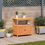Vidaxx table d'empotage avec étagères 82,5x45x81 cm bois de pin massif marron