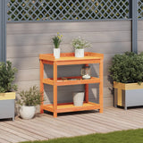 Vidaxx table d'empotage avec étagères 82,5x45x86,5 cm bois de pin marron