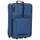 VidaXL ensemble de valises 5 pièces en tissu bleu