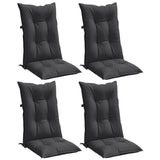 Vidaxx coussins de chaise 4 pcs dossier haut 120x50x7 cm tissu mélangé anthracite