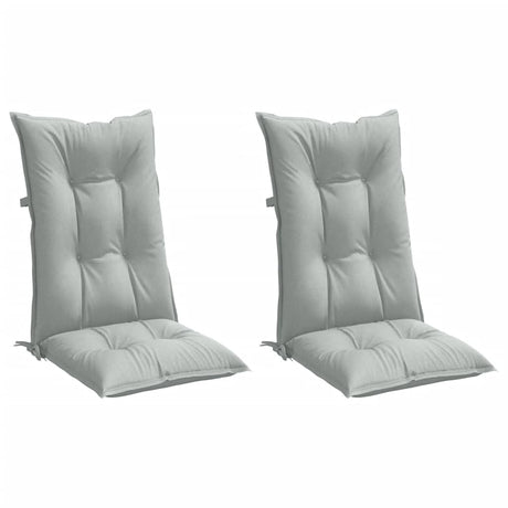 Vidaxx coussins de chaise 2 pcs dossier haut 120x50x7 cm tissu gris clair