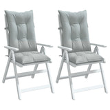 Vidaxx coussins de chaise 2 pcs dossier haut 120x50x7 cm tissu gris clair
