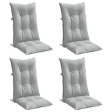Vidaxx coussins de chaise 4 pcs dossier haut 120x50x7 cm tissu gris clair