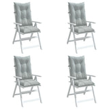 Vidaxx coussins de chaise 4 pcs dossier haut 120x50x7 cm tissu gris clair