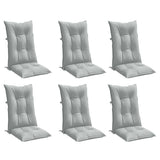 Vidaxx coussins de chaise 6 pcs dossier haut 120x50x7 cm tissu gris clair
