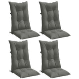 Vidaxx coussins de chaise 4 pcs dossier haut 120x50x7 cm tissu gris foncé