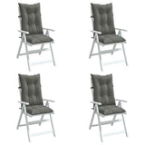 Vidaxx coussins de chaise 4 pcs dossier haut 120x50x7 cm tissu gris foncé