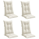 Vidaxx coussins de chaise 4 pcs dossier haut 120x50x7 cm tissu mélangé crème