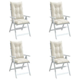 Vidaxx coussins de chaise 4 pcs dossier haut 120x50x7 cm tissu mélangé crème