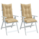 Vidaxx coussins de chaise 2 pcs dossier haut 120x50x7 cm tissu mélangé beige