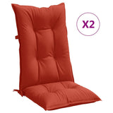 Vidaxx coussins de chaise 2 pcs dossier haut 120x50x7 cm tissu mélangé rouge