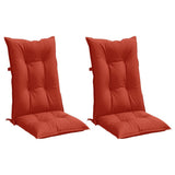 Vidaxx coussins de chaise 2 pcs dossier haut 120x50x7 cm tissu mélangé rouge