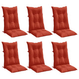 Vidaxx coussins de chaise 6 pcs dossier haut 120x50x7 cm tissu mélangé rouge