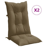 Vidaxx coussins de chaise 2 pcs dossier haut 120x50x7 cm tissu taupe chiné