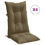 Vidaxx coussins de chaise 4 pcs dossier haut 120x50x7 cm tissu mélange taupe