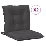 Vidaxx coussins de chaise 2 pcs dossier bas 100x50x7 cm tissu mélangé anthracite