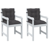 Vidaxx coussins de chaise 2 pcs dossier bas 100x50x7 cm tissu mélangé anthracite