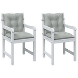 Vidaxx coussins de chaise 2 pcs dossier bas 100x50x7 cm tissu gris clair