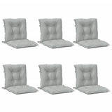 Vidaxx coussins de chaise 6 pcs dossier bas 100x50x7 cm tissu gris clair