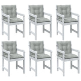 Vidaxx coussins de chaise 6 pcs dossier bas 100x50x7 cm tissu gris clair