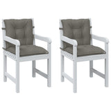 VidaXL coussins de chaise 2 pcs dossier bas 100x50x7 cm tissu gris foncé