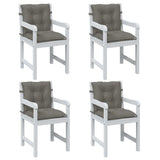 VidaXL coussins de chaise 4 pcs dossier bas 100x50x7 cm tissu gris foncé