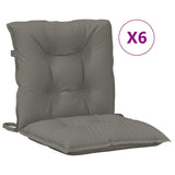 Vidaxx coussins de chaise 6 pcs dossier bas 100x50x7 cm tissu gris foncé