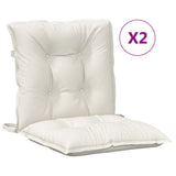 Vidaxx coussins de chaise 2 pcs dossier bas 100x50x7 cm tissu mélangé crème