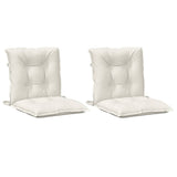 Vidaxx coussins de chaise 2 pcs dossier bas 100x50x7 cm tissu mélangé crème