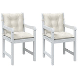 Vidaxx coussins de chaise 2 pcs dossier bas 100x50x7 cm tissu mélangé crème