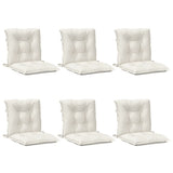 VidaXL coussins de chaise 6 pcs dossier bas 100x50x7 cm tissu mélangé crème