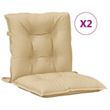 Vidaxx coussins de chaise 2 pcs dossier bas 100x50x7 cm tissu mélangé beige